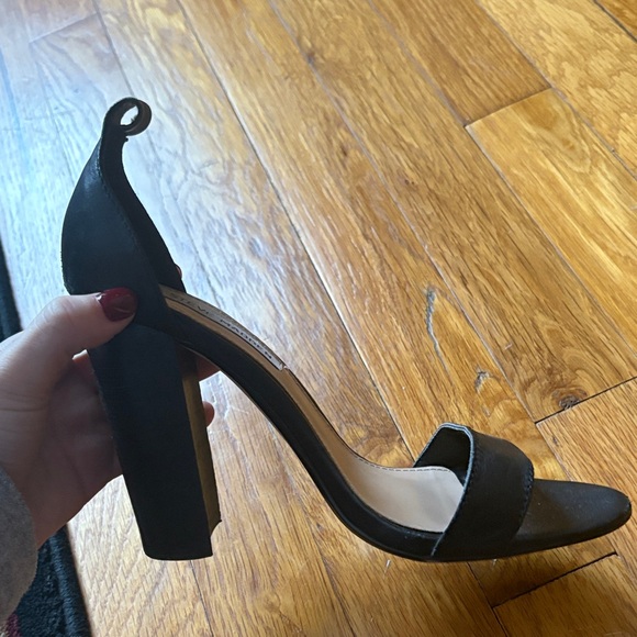 Steve Madden Black Open-Toe Heels - Picture 2 of 4